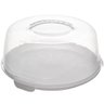 Boleira Branca de Plástico com Tampa e Alça Prato para Bolo 28cm Doces e Tortas Lyor - 1