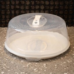 Boleira Branca de Plástico com Tampa e Alça Prato para Bolo 28cm Doces e Tortas Lyor - 2