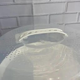 Boleira Branca de Plástico com Tampa e Alça Prato para Bolo 28cm Doces e Tortas Lyor - 7