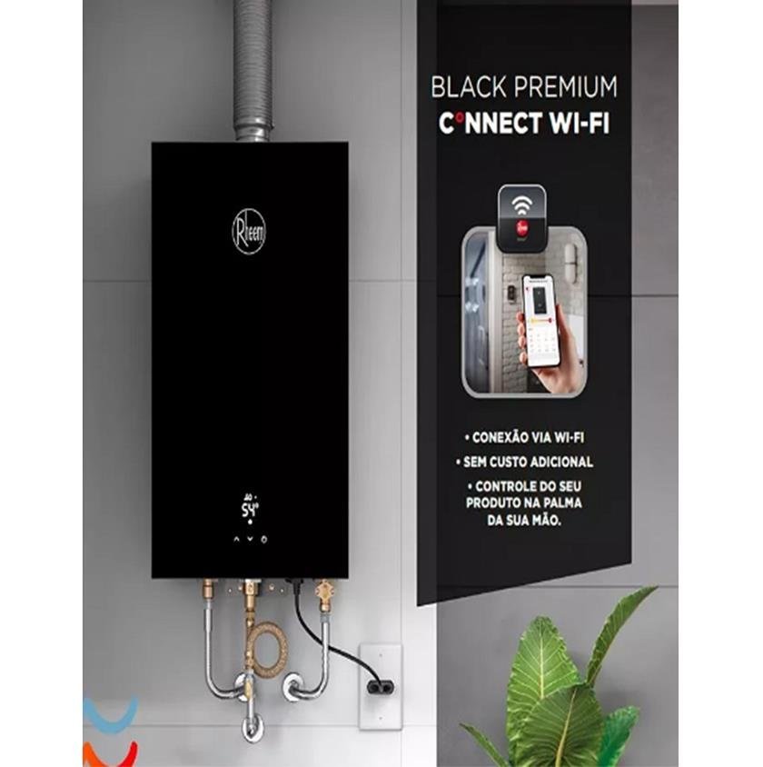 Kit Aquecedor A Gás Digital Wifi 20L Black + Bomba TP40 - 1