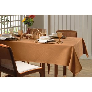 Toalha de Mesa Retangular 12 Lugares Sempre Limpa Herbare Terracota Karsten