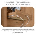 Ver imagem 4 de Guarda Roupa Casal New Messina e Gaveteiro Milão com Chave Cumaru 23 - Novo Horizonte