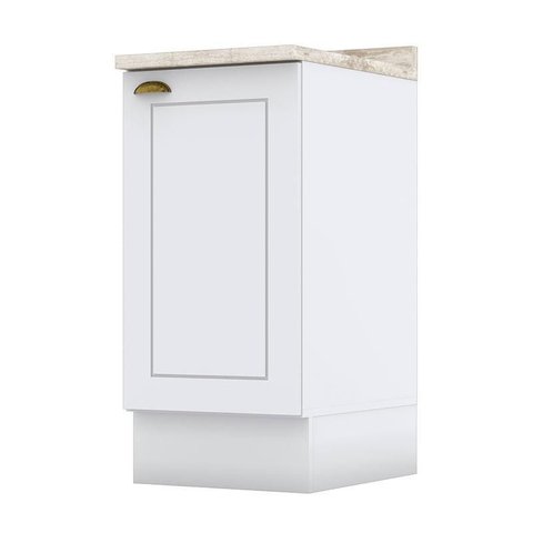 Balcão 1 Porta 40 Cm Nova York Branco com Tampo Calcare – Henn