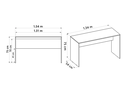 Ver imagem 5 de Mesa Escrivaninha para Escritório Débora 134 100% Mdf