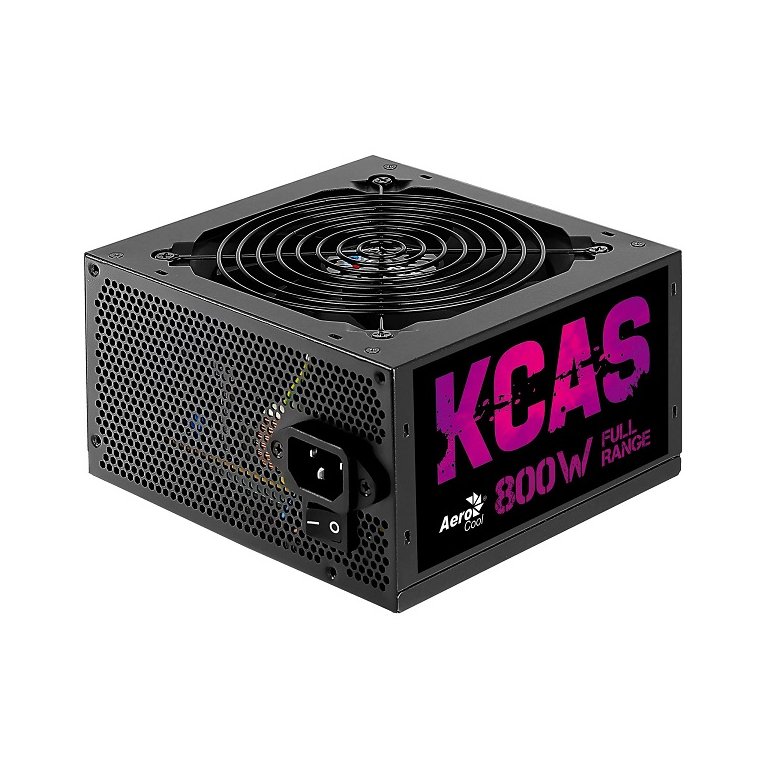 Fonte Atx sem Cabo 800w Kcas Preto Aerocool Kcas 800w