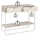 Ver imagem 4 de Aparador Organico 2 Gavetas 100 cm 28066 Off White Artesano