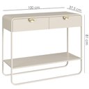Ver imagem 3 de Aparador Organico 2 Gavetas 100 cm 28066 Off White Artesano