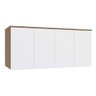 Modulado de Quarto Armário Ponte Aéreo Casal N542 Adapt C/ 4 Portas Nogueira/branco - Kappesberg - 1