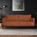 Ver imagem 6 de Sofá 2 Lugares 1,60m Estofado em Bouclé Terracota com Pés Metálicos - Zefir Lucadi Home