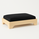 Ver imagem 1 de Cama Pet Luxo Madeira e Almofada Preta Design Moderno