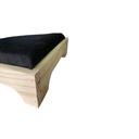 Ver imagem 3 de Cama Pet Luxo Madeira e Almofada Preta Design Moderno