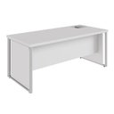 Ver imagem 4 de Escrivaninha Mesa Escritório Diretor com Caixa de Tomadas e Porta Objetos 200cm Corporate Cinza