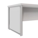 Ver mais imagens de Escrivaninha Mesa Escritório Diretor com Caixa de Tomadas e Porta Objetos 200cm Corporate Cinza