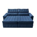 Ver imagem 5 de Sofá Retrátil e Reclinável 3,15m Cama inBox Big Puffer com SoftGel D40 Velupluma Azul