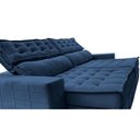 Ver imagem 4 de Sofá Retrátil e Reclinável 3,15m Cama inBox Big Puffer com SoftGel D40 Velupluma Azul
