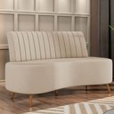 Ver imagem 6 de Sofá 2 Lugares Living 160cm Pé Palito Maraú Veludo K01 - D'Rossi Cor Bege