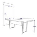 Ver imagem 6 de Conjunto para Escritório Mesa de Reunião e Painel para TV 200cm Cinza F5 Office