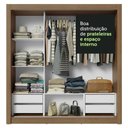 Ver imagem 4 de Guarda-roupa Casal 3 Portas de Correr com Espelhos 4 Gavetas Rustic/cinza Sublime Plus Madesa Rustic
