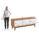 Ver imagem 2 de Rack Kappesberg 3 Portas 3d Canela/branco 136cm