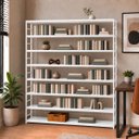 Ver imagem 2 de Estante Multiuso Organizador Livreiro Estilo Industrial 180x200 Branco Total