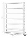 Ver imagem 4 de Estante Multiuso Organizador Livreiro Estilo Industrial 180x200 Branco Total