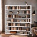 Ver imagem 1 de Estante Multiuso Organizador Livreiro Estilo Industrial 180x200 Branco Total