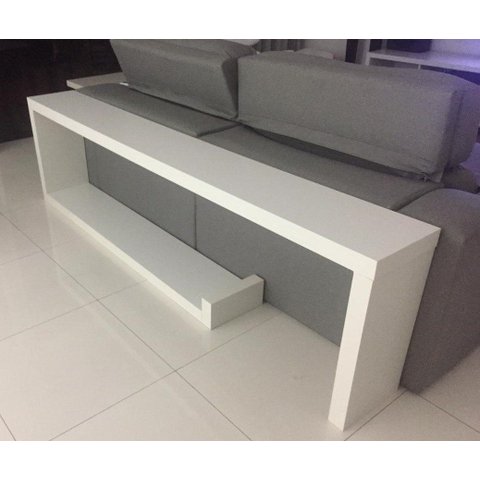 Aparador Mesa para Sofá Sala com Estrutura Ferro Oculto
