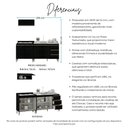 Ver imagem 6 de Armário de Cozinha Compacta Modulada 3 Peças 200cm Milão Menu Móveis Preto
