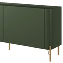 Ver imagem 6 de Rack para Sala de Estar Tv 85 Pol 4 Portas Pés Industrial Dourado Alef I03 Musgo - Lyam Decor