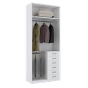 Ver imagem 1 de MÓDULO CLOSET 240X45X100 C/ 6 GAVETAS E CABIDEIRO DUPLO M482.B MUNDI MOVEIS