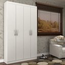 Ver imagem 2 de Armário Multiuso Duplo 4 Portas Branco - Evidencia