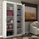 Ver imagem 3 de Armário Multiuso Duplo 4 Portas Branco - Evidencia