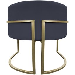 Kit 2 Poltronas Decorativa Recepção Luna Suede Cores Base de Ferro Champagne - 8