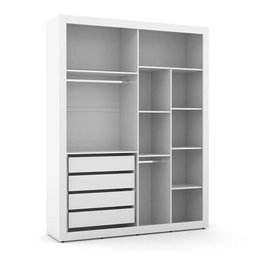 Dormitório Completo Infantil Tutto New 4 Portas, Cômoda e Berço Multifuncional Formare Branco Soft - - 3