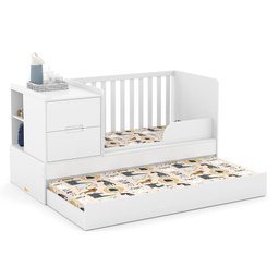 Dormitório Completo Infantil Tutto New 4 Portas, Cômoda e Berço Multifuncional Formare Branco Soft - - 6