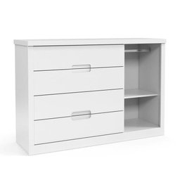 Dormitório Completo Infantil Tutto New 4 Portas, Cômoda e Berço Multifuncional Formare Branco Soft - - 4