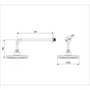 Ver imagem 2 de Chuveiro com Braço de Parede Redondo 200mm com 2 Funções Flow Cromado Celite Cód. B5037f3cr0