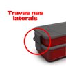 Marmita Marmitex Dupla Fitness com Talher California 1,3l Unitermi Vermelho - 4