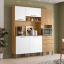 Ver imagem 1 de Armário para Cozinha 100% MDF 6 Portas 2 Gavetas Ferrara Plus Marrom/Freijó/Supremo