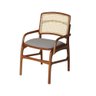 Jogo 2 Cadeiras de Jantar Florença Estrutura em Madeira Jequitibá Terra Braço Encosto Palha Linho Ci - 6