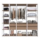 Ver imagem 4 de Guarda-Roupa Closet Modulado com 6 Gavetas 200cm Multimóveis Crpro-CLO007 Branco/Madeirado
