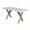 Ver imagem 6 de Conjunto Sala de Jantar 6 Cadeiras em Linho Off White, Mel