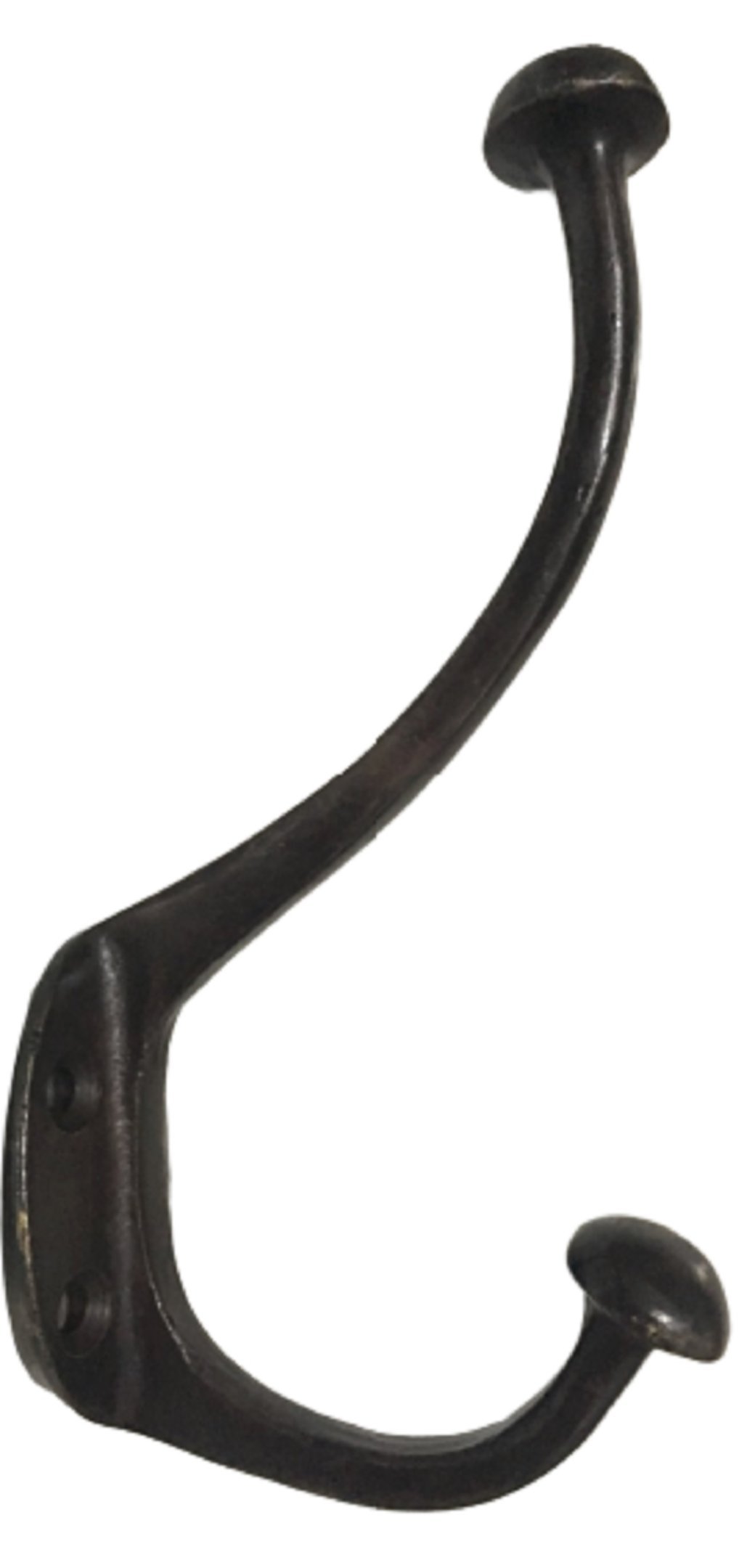 Cabide Pendurador Dois Ganchos Em Bronze Oxidado 16 Cm Lindo - 1