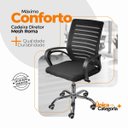 Ver imagem 5 de Kit 10 Cadeiras de Escritório Diretor Roma Oficial Preta