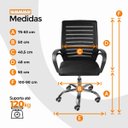 Ver imagem 3 de Kit 10 Cadeiras de Escritório Diretor Roma Oficial Preta