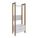 Ver imagem 2 de Armário Closet Com 2 Gavetas Multimóveis Cr35001 Branco/amêndoa