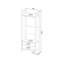 Ver imagem 3 de Armário Closet Com 2 Gavetas Multimóveis Cr35001 Branco/amêndoa