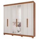 Ver imagem 2 de Guarda Roupa Maite 6 Portas com Espelhos e Pés MDF