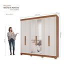 Ver imagem 4 de Guarda Roupa Maite 6 Portas com Espelhos e Pés MDF