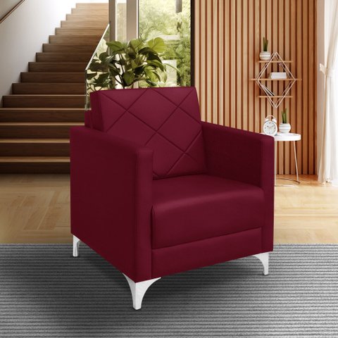 Poltrona Helena Decorativa Clinica e Recepção:bordo